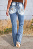 Casual Straight Tube Slimming Embroidered Jeans Streetwear Mssza