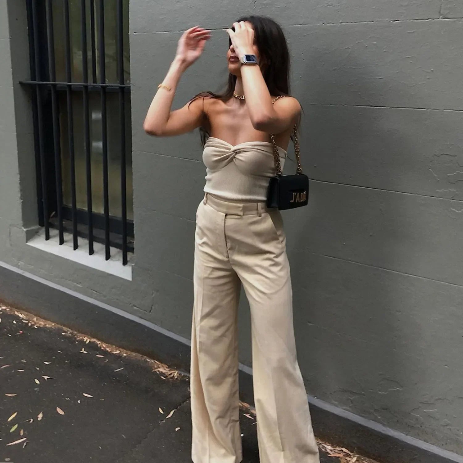 Casual Strapless Backless Off Shoulder High Street Crop Top Mssza