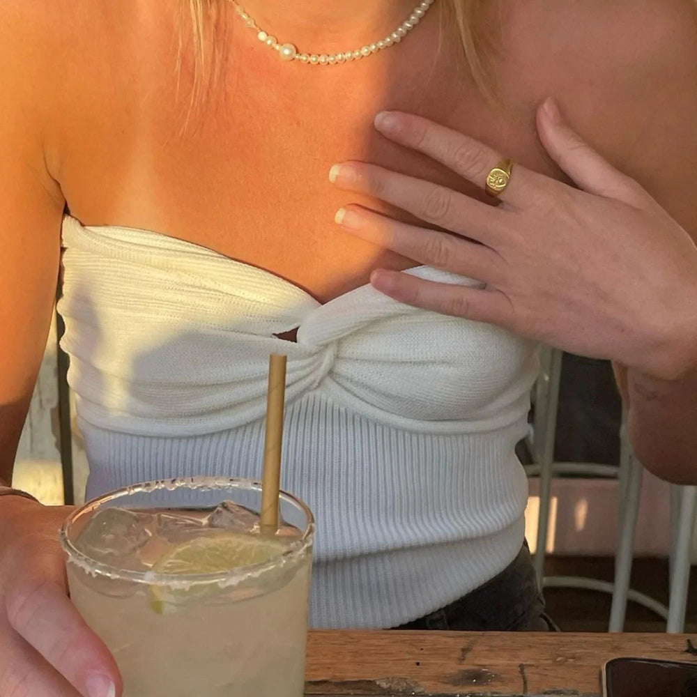 Casual Strapless Backless Off Shoulder High Street Crop Top Mssza