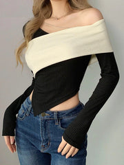 Casual Strapless High Street Skinny Crop Top Mssza
