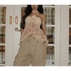 Casual Strapless Sleeveless High Street Printing Loose Vests Tank Tops Mssza