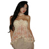 Casual Strapless Sleeveless High Street Printing Loose Vests Tank Tops Mssza