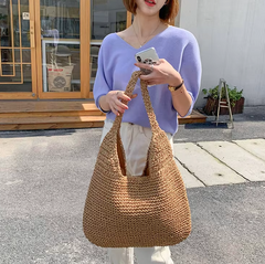 Casual Straw Wicker Woven Handmade Beach Large Totes Bohemia Handbags Mssza