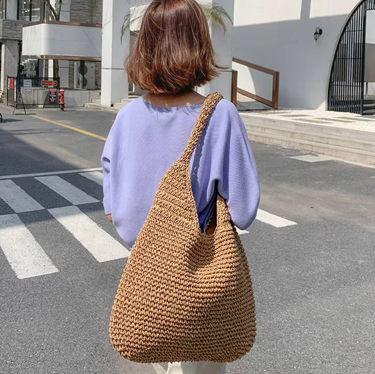 Casual Straw Wicker Woven Handmade Beach Large Totes Bohemia Handbags Mssza
