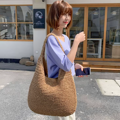 Casual Straw Wicker Woven Handmade Beach Large Totes Bohemia Handbags Mssza