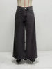 Casual Street Stripe Splicing Contrast Loose Wide Leg Straight Jeans Mssza