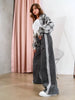Casual Street Stripe Splicing Contrast Loose Wide Leg Straight Jeans Mssza