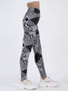 Casual Stripe Sportwear Workout High Waist Ankle-Length Leggings Mssza