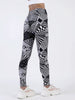 Casual Stripe Sportwear Workout High Waist Ankle-Length Leggings Mssza