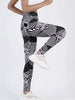 Casual Stripe Sportwear Workout High Waist Ankle-Length Leggings Mssza