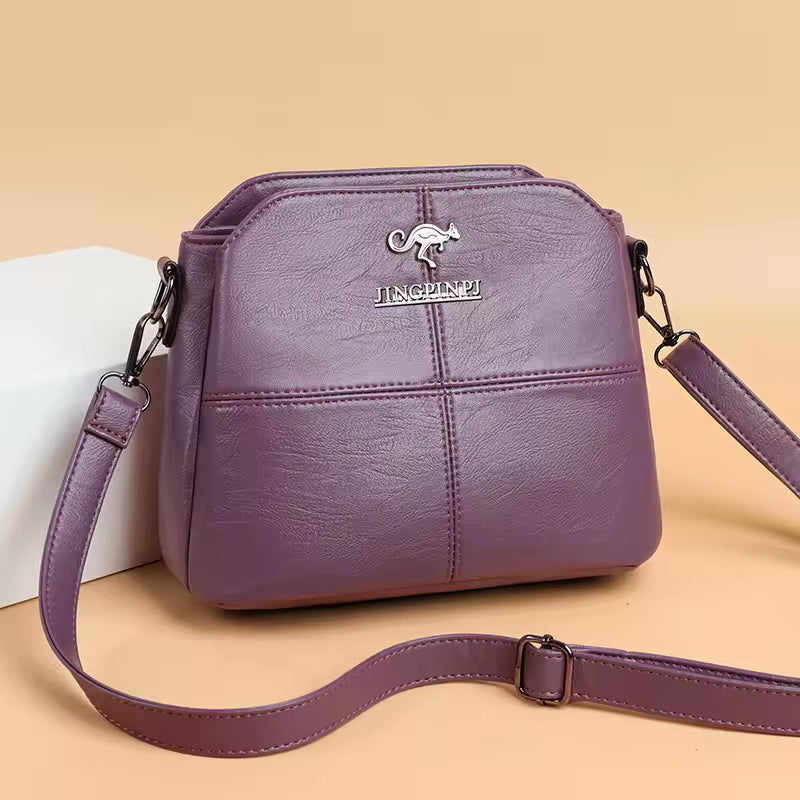 Casual Synthetic Leather Solid Large-capacity Mother Shell Shape Shoulder Crossbody Bag Mssza