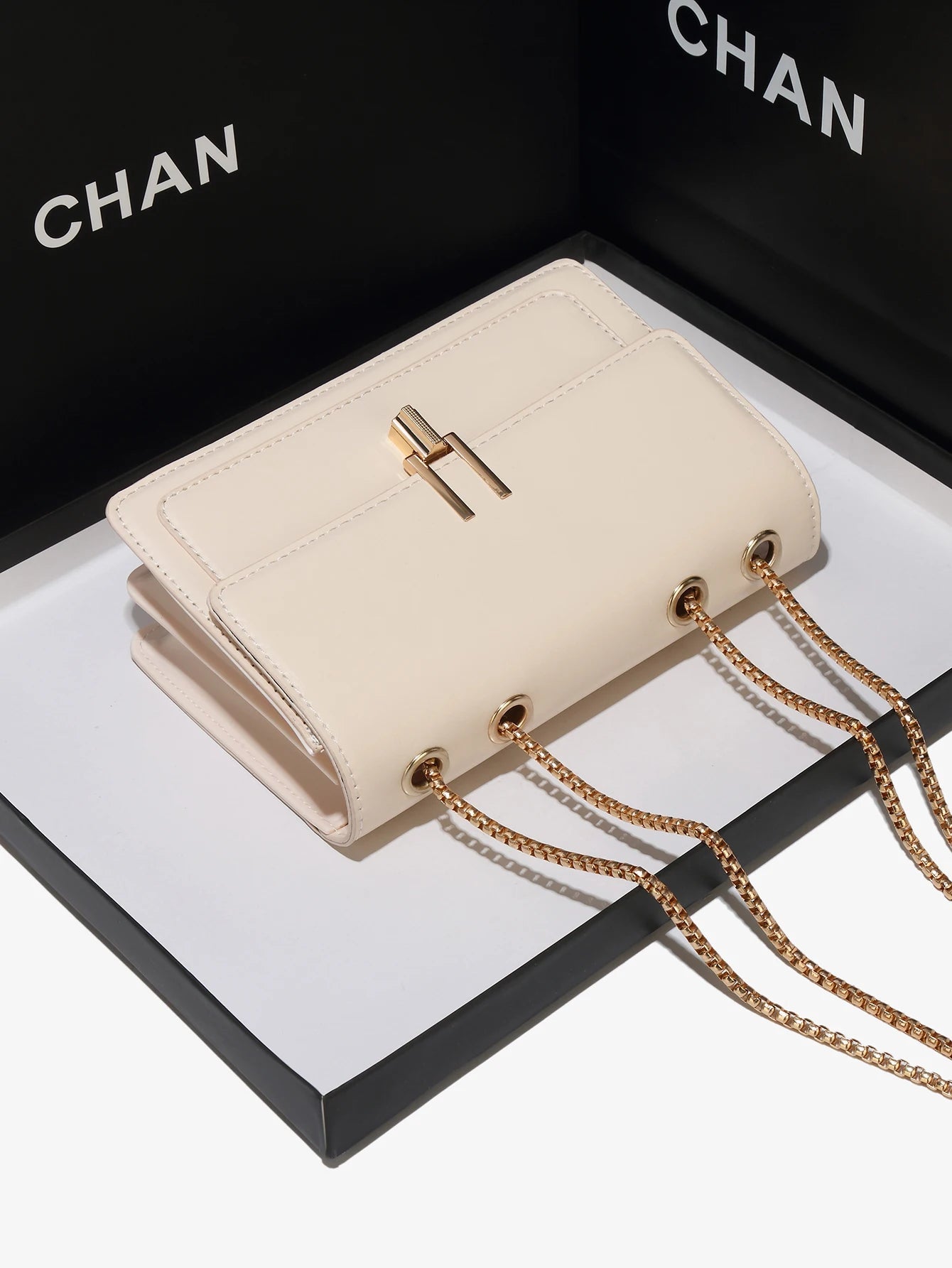 Casual Synthetic Leather Square Appliques Belt Decoration Flip Cover Handbag Crossbody Bag Mssza