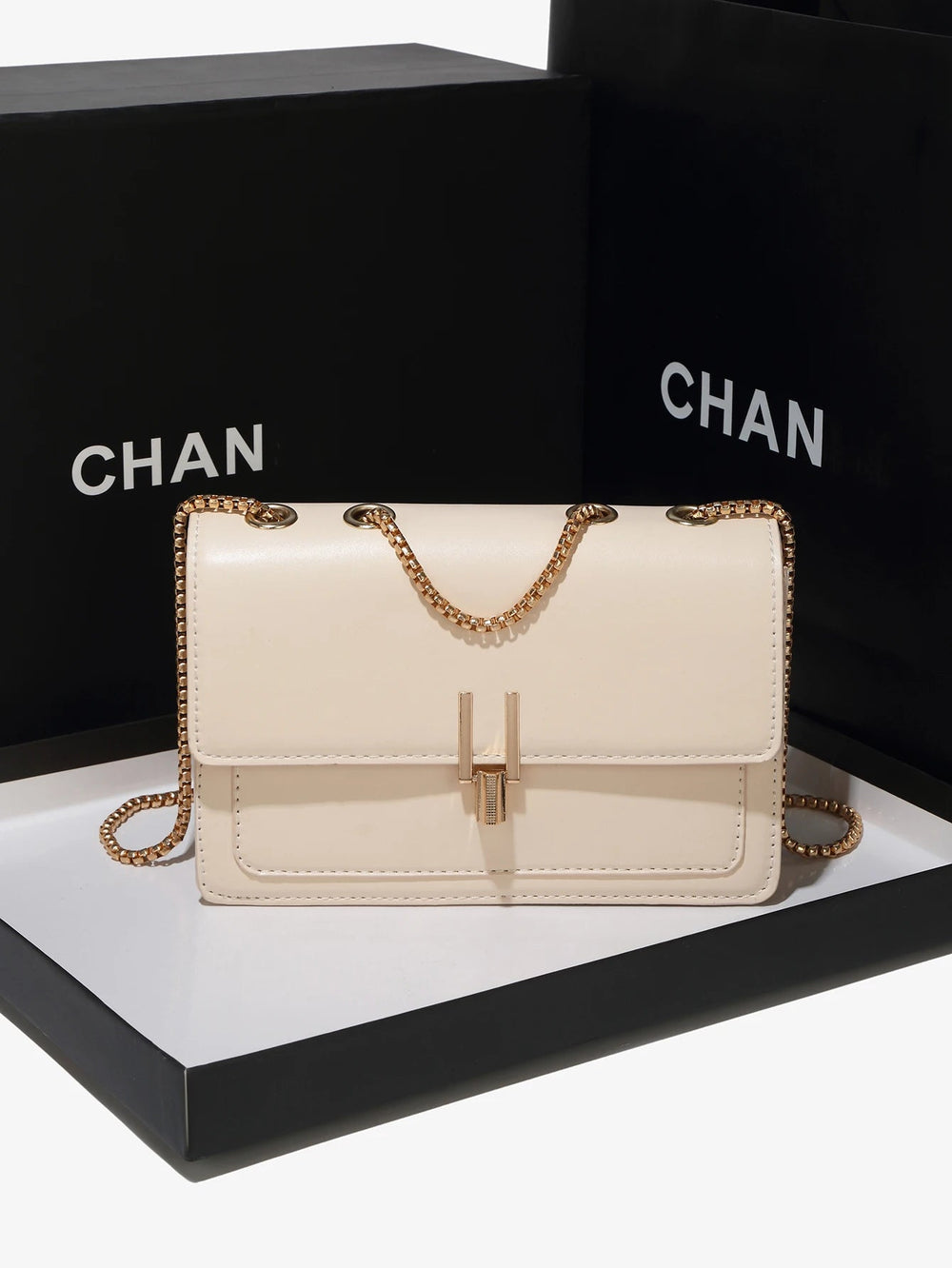 Casual Synthetic Leather Square Appliques Belt Decoration Flip Cover Handbag Crossbody Bag Mssza