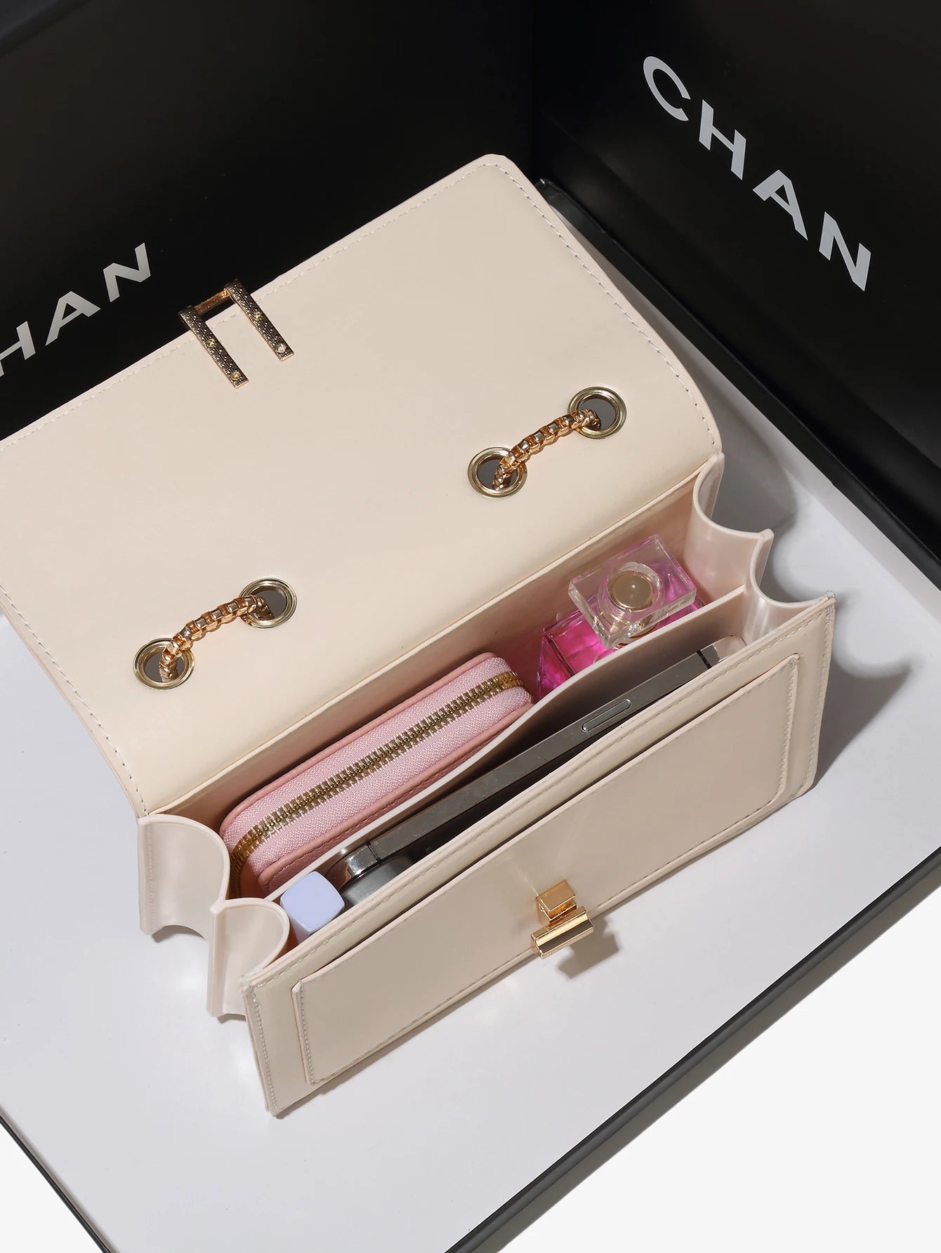 Casual Synthetic Leather Square Appliques Belt Decoration Flip Cover Handbag Crossbody Bag Mssza