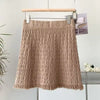 Casual Tassel Empire Folds High Waist Bodycon Medium Stretch Mini Skirts Mssza