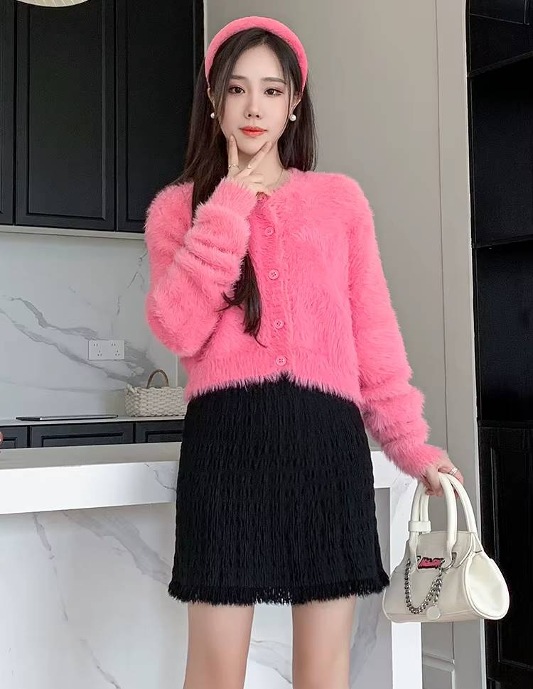 Casual Tassel Empire Folds High Waist Bodycon Medium Stretch Mini Skirts Mssza