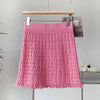 Casual Tassel Empire Folds High Waist Bodycon Medium Stretch Mini Skirts Mssza