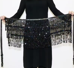 Casual Tassel Performance Stage Patchwork Sequins Belly Dance Mini Skirt Mssza