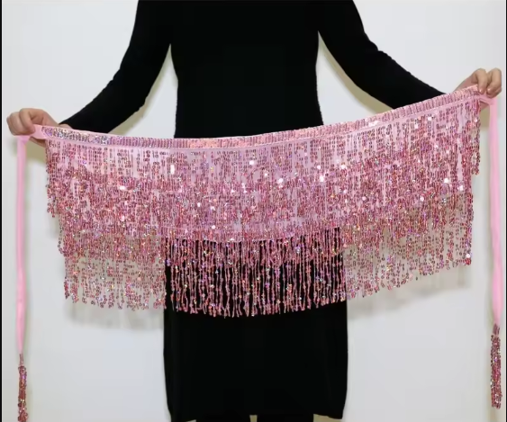 Casual Tassel Performance Stage Patchwork Sequins Belly Dance Mini Skirt Mssza