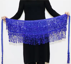 Casual Tassel Performance Stage Patchwork Sequins Belly Dance Mini Skirt Mssza