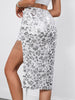 Casual Tassel sequin Asymmetrical Mid-Calf High waist Long Maxi Skirt Mssza