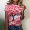 Casual Tees Clothing Basic Print Oversized Pullover T Shirt Mssza
