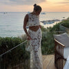 Casual Through Sleeveless Vest Slim Hip Package Skirts Maxi Dress Mssza