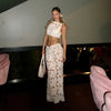 Casual Through Sleeveless Vest Slim Hip Package Skirts Maxi Dress Mssza