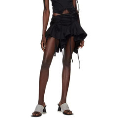 Casual Tie-Up Ruffles Gothic Punk Irregular Mini Skirts Mssza