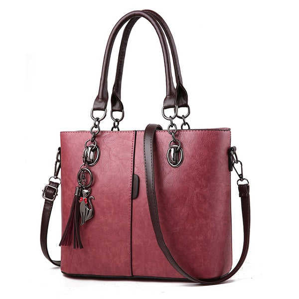Casual Tote Purse Wallet Leather Handbag Mssza