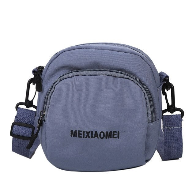 Casual Tote Outdoor Canvas Letter Zipper Shoulder Bag Mssza