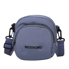 Casual Tote Outdoor Canvas Letter Zipper Shoulder Bag Mssza