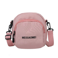 Casual Tote Outdoor Canvas Letter Zipper Shoulder Bag Mssza