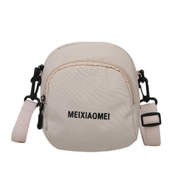 Casual Tote Outdoor Canvas Letter Zipper Shoulder Bag Mssza