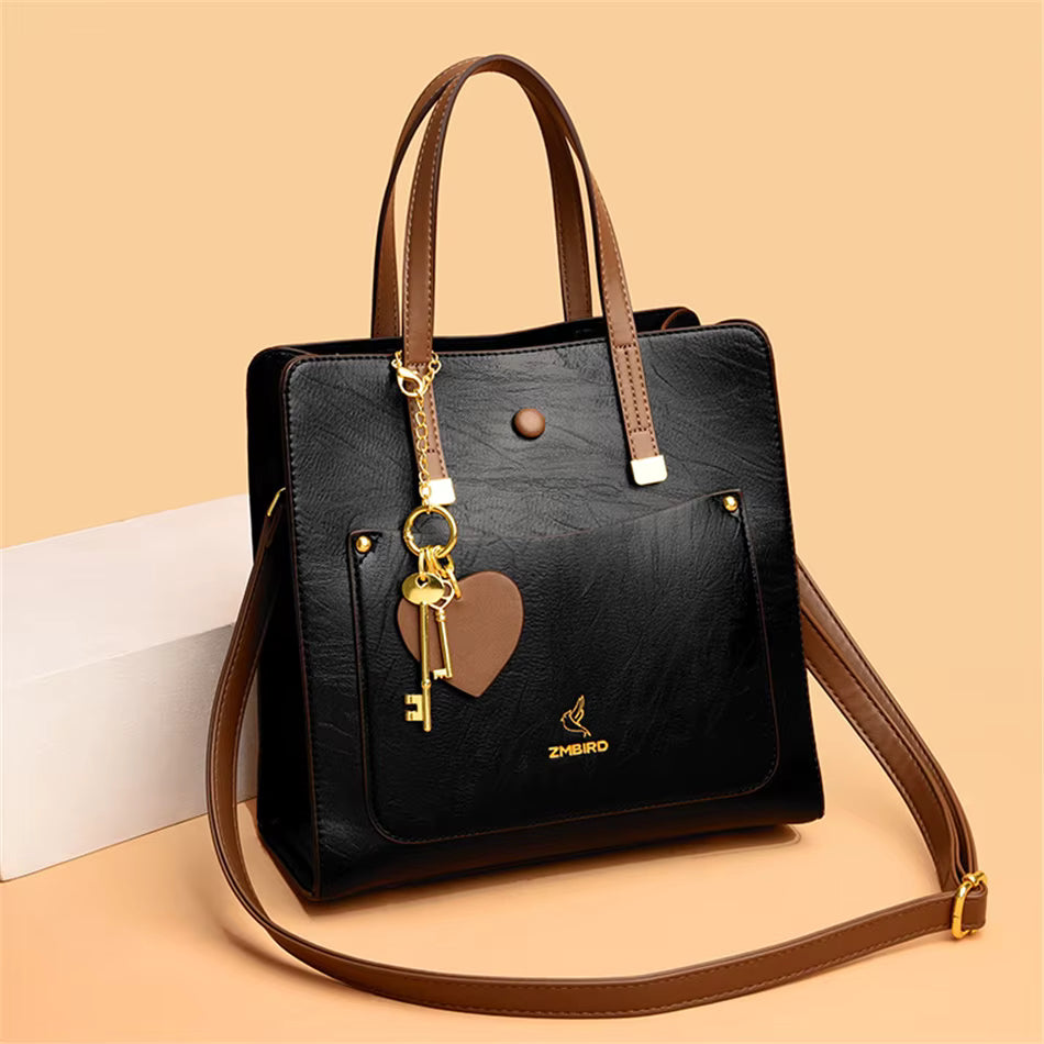 Casual Totes Letter Pu Leather 3 Layers Crossbody Bags Mssza