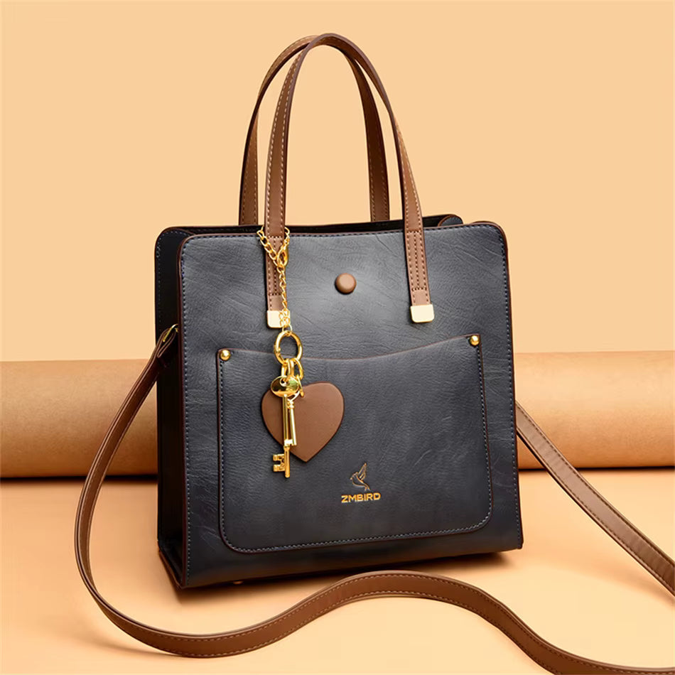 Casual Totes Letter Pu Leather 3 Layers Crossbody Bags Mssza