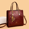 Casual Totes Letter Pu Leather 3 Layers Crossbody Bags Mssza