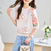 Casual Trendy Patchwork Printing Short Sleeve T-shirts Mssza