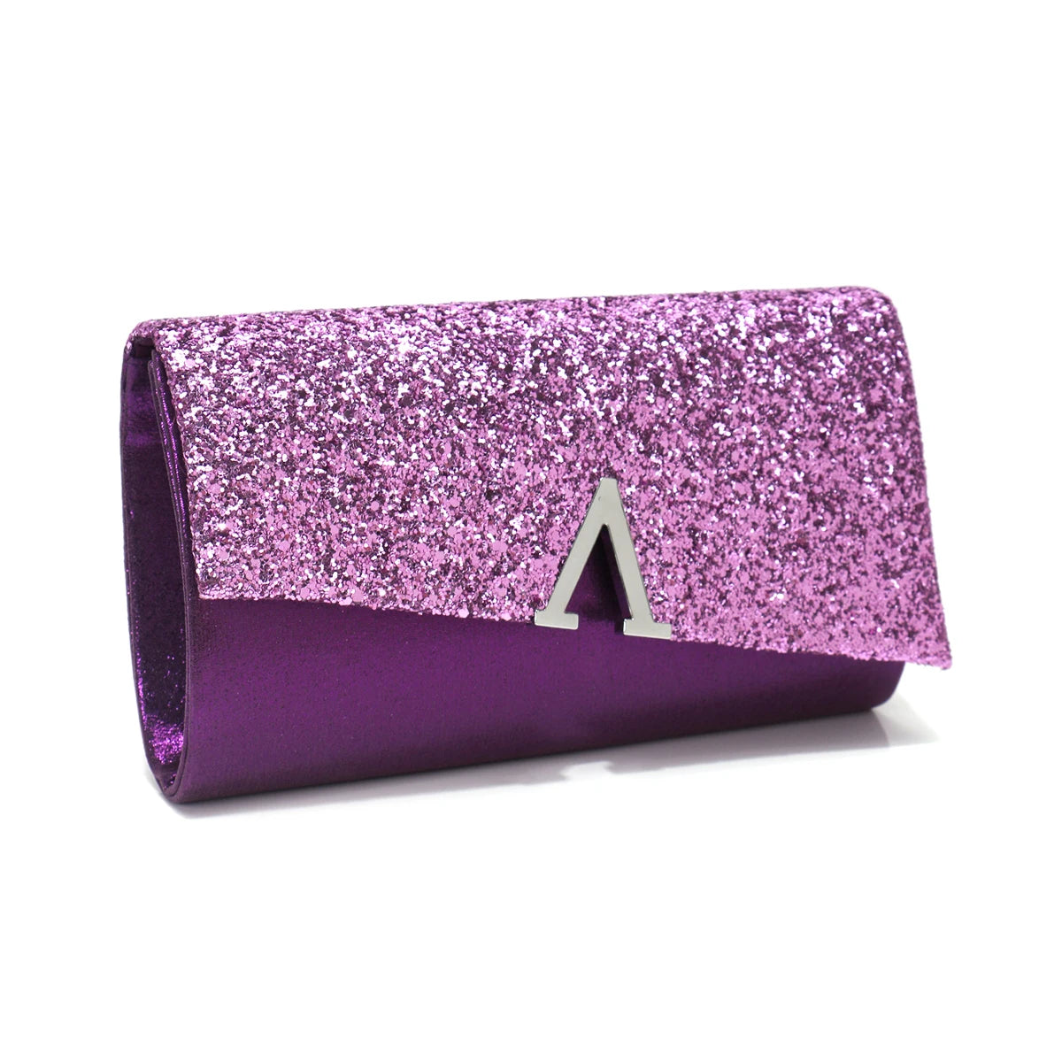Casual V Design Metal Chain Glamorous Design Evening Envelope Shaped Sequins Handbags Mssza