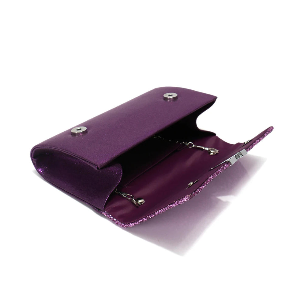 Casual V Design Metal Chain Glamorous Design Evening Envelope Shaped Sequins Handbags Mssza