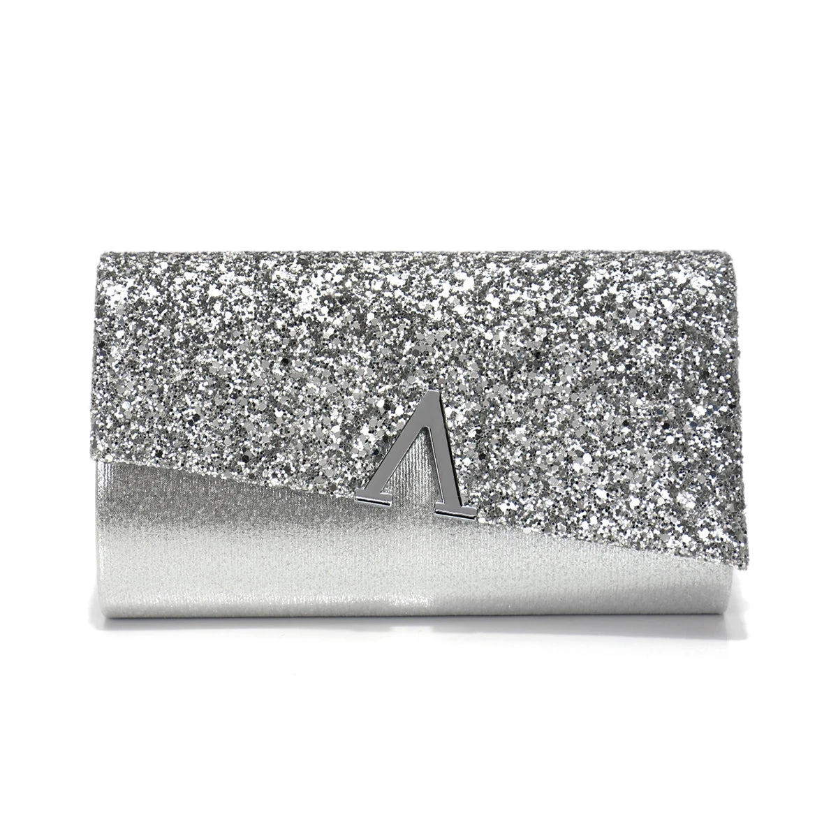 Casual V Design Metal Chain Glamorous Design Evening Envelope Shaped Sequins Handbags Mssza