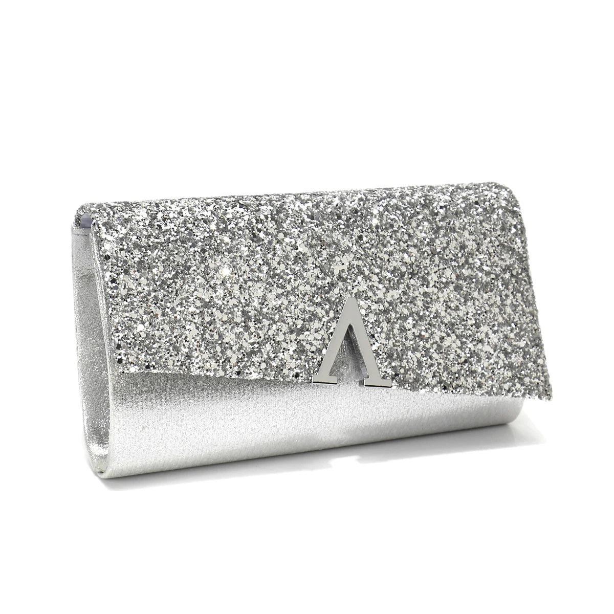 Casual V Design Metal Chain Glamorous Design Evening Envelope Shaped Sequins Handbags Mssza