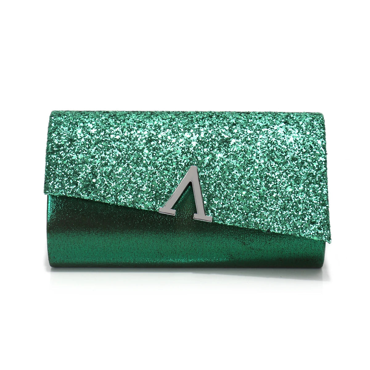 Casual V Design Metal Chain Glamorous Design Evening Envelope Shaped Sequins Handbags Mssza
