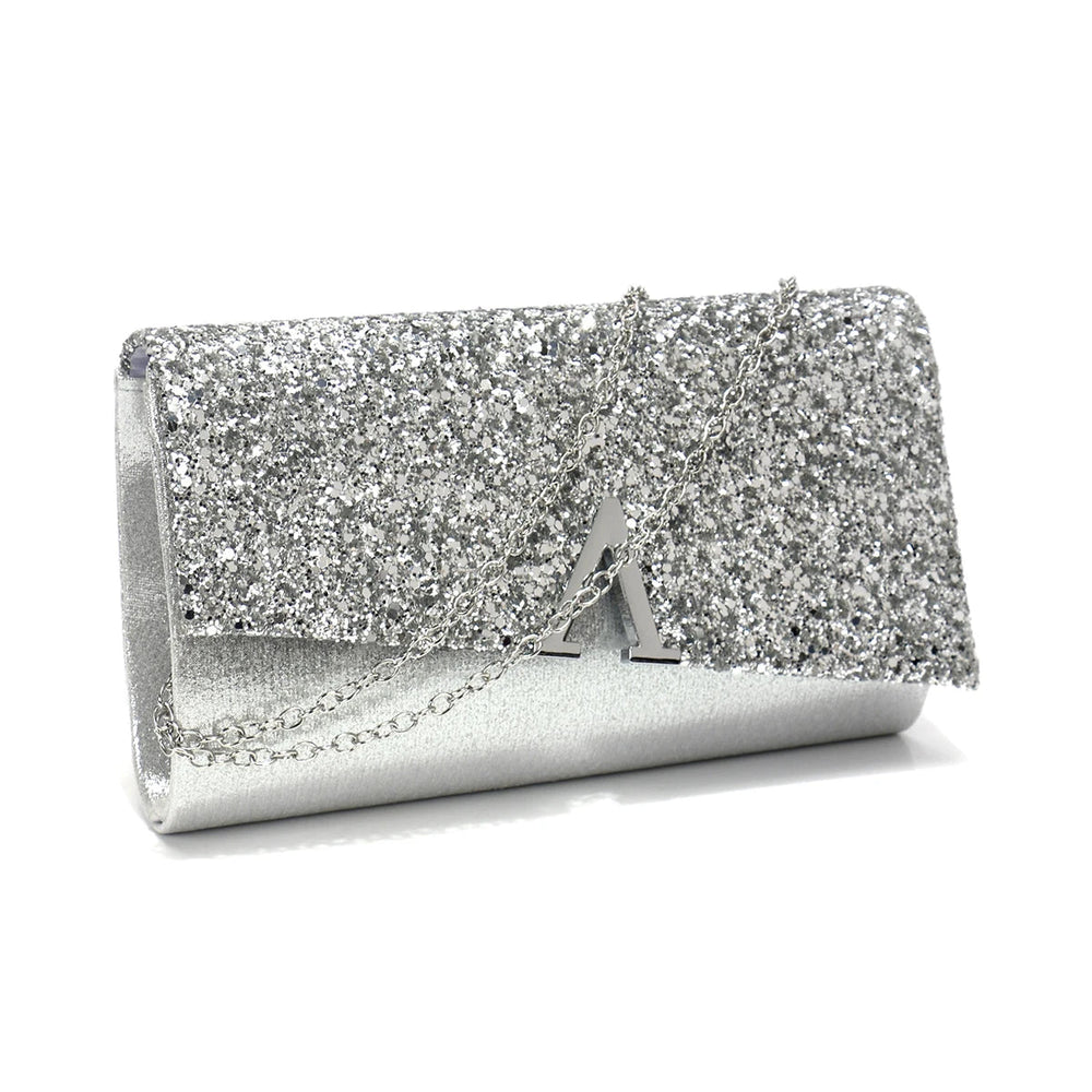 Casual V Design Metal Chain Glamorous Design Evening Envelope Shaped Sequins Handbags Mssza