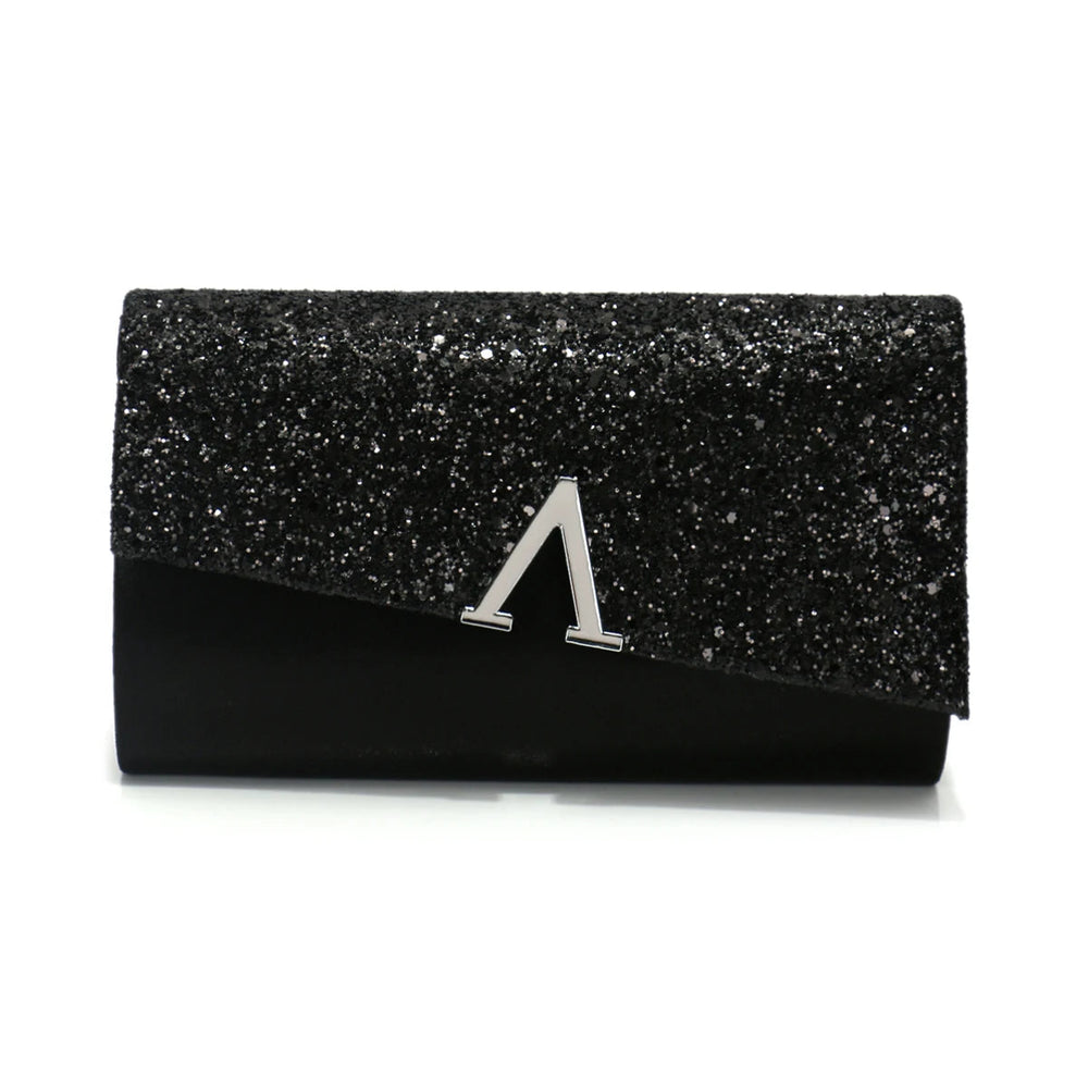 Casual V Design Metal Chain Glamorous Design Evening Envelope Shaped Sequins Handbags Mssza