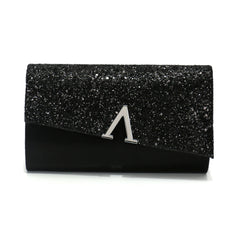 Casual V Design Metal Chain Glamorous Design Evening Envelope Shaped Sequins Handbags Mssza