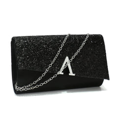 Casual V Design Metal Chain Glamorous Design Evening Envelope Shaped Sequins Handbags Mssza