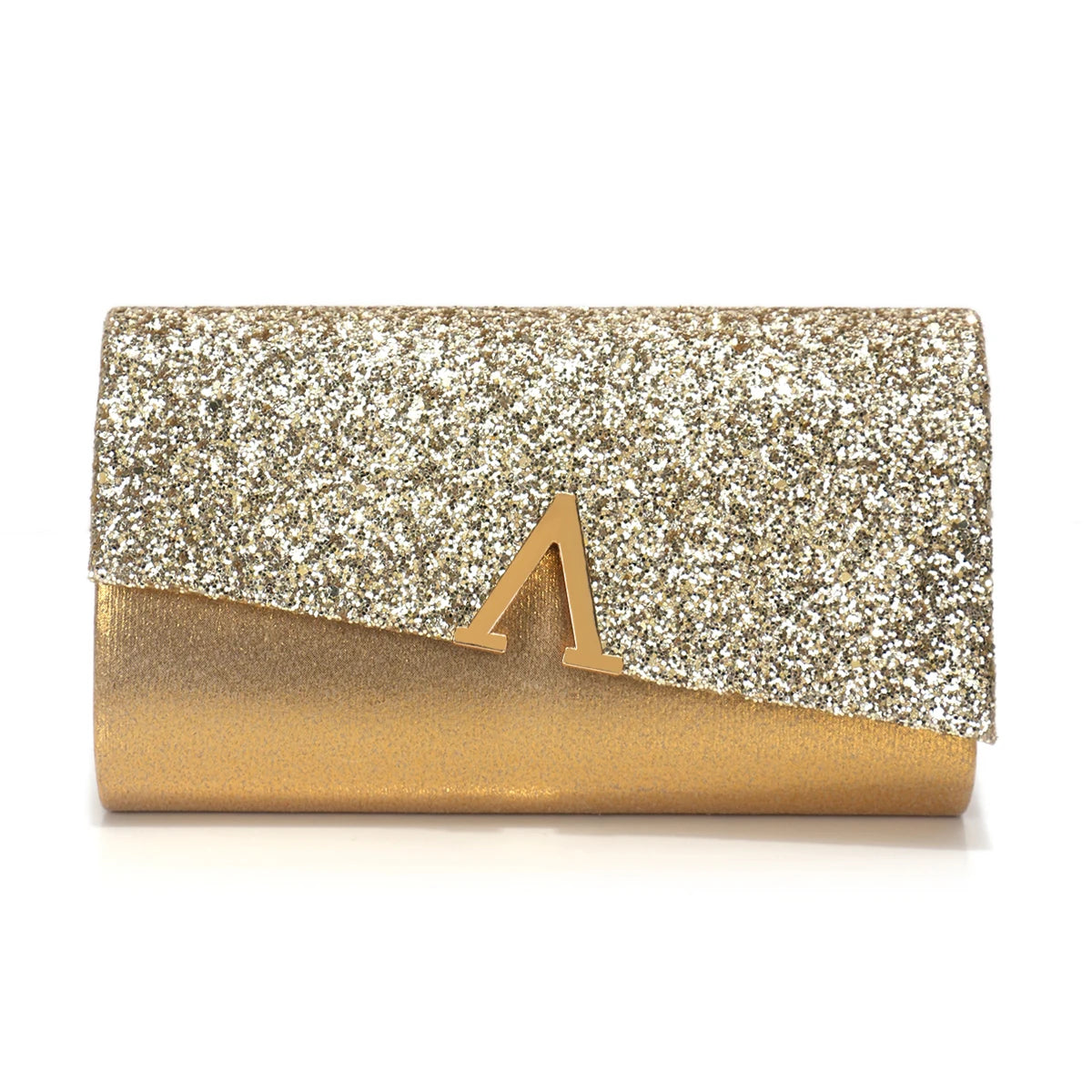 Casual V Design Metal Chain Glamorous Design Evening Envelope Shaped Sequins Handbags Mssza