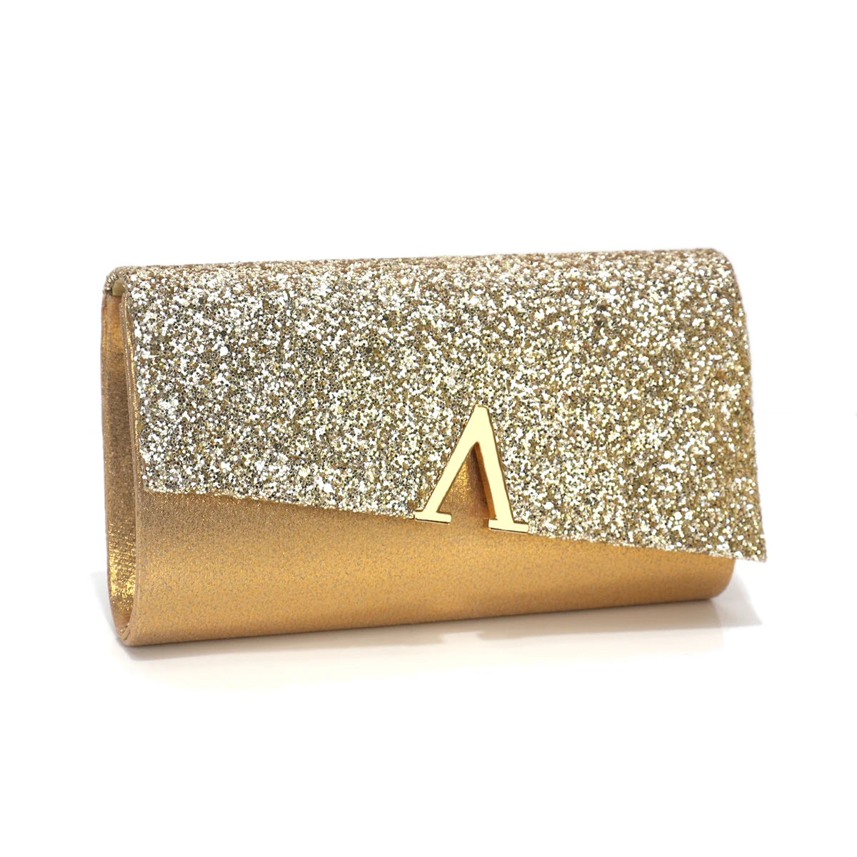 Casual V Design Metal Chain Glamorous Design Evening Envelope Shaped Sequins Handbags Mssza