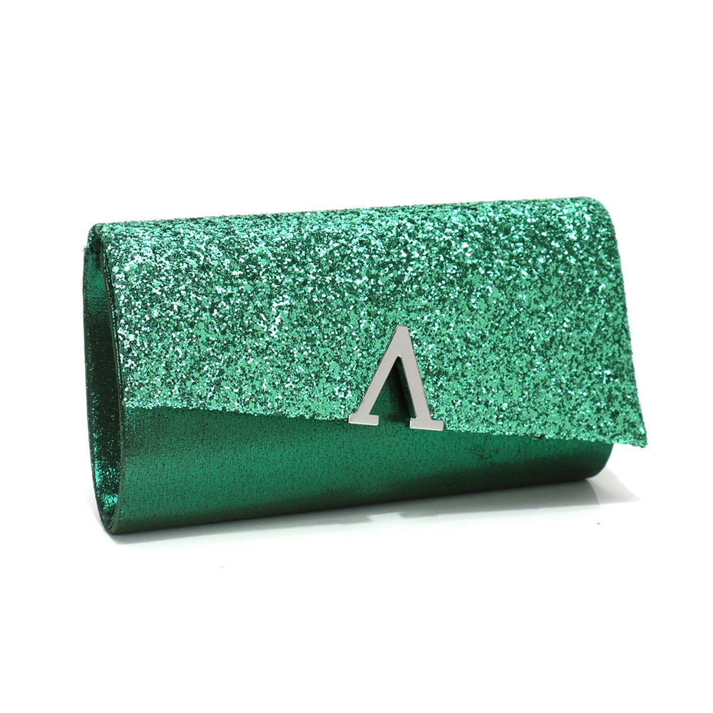 Casual V Design Metal Chain Glamorous Design Evening Envelope Shaped Sequins Handbags Mssza